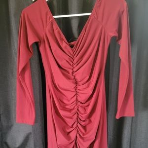 💫3dor$20💓Red Scrunch Dress
